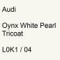 Preview: Audi, Oynx White Pearl Tricoat, L0K1 / 04.